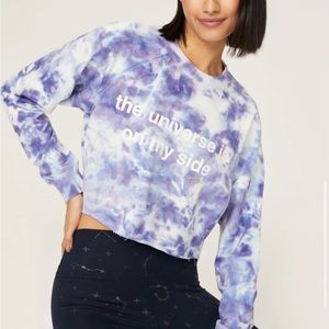 Spiritual Gangster Universe Izzy Crop Tee Sweatshirt Sz XS $88 Tie Dye SOLD OUT